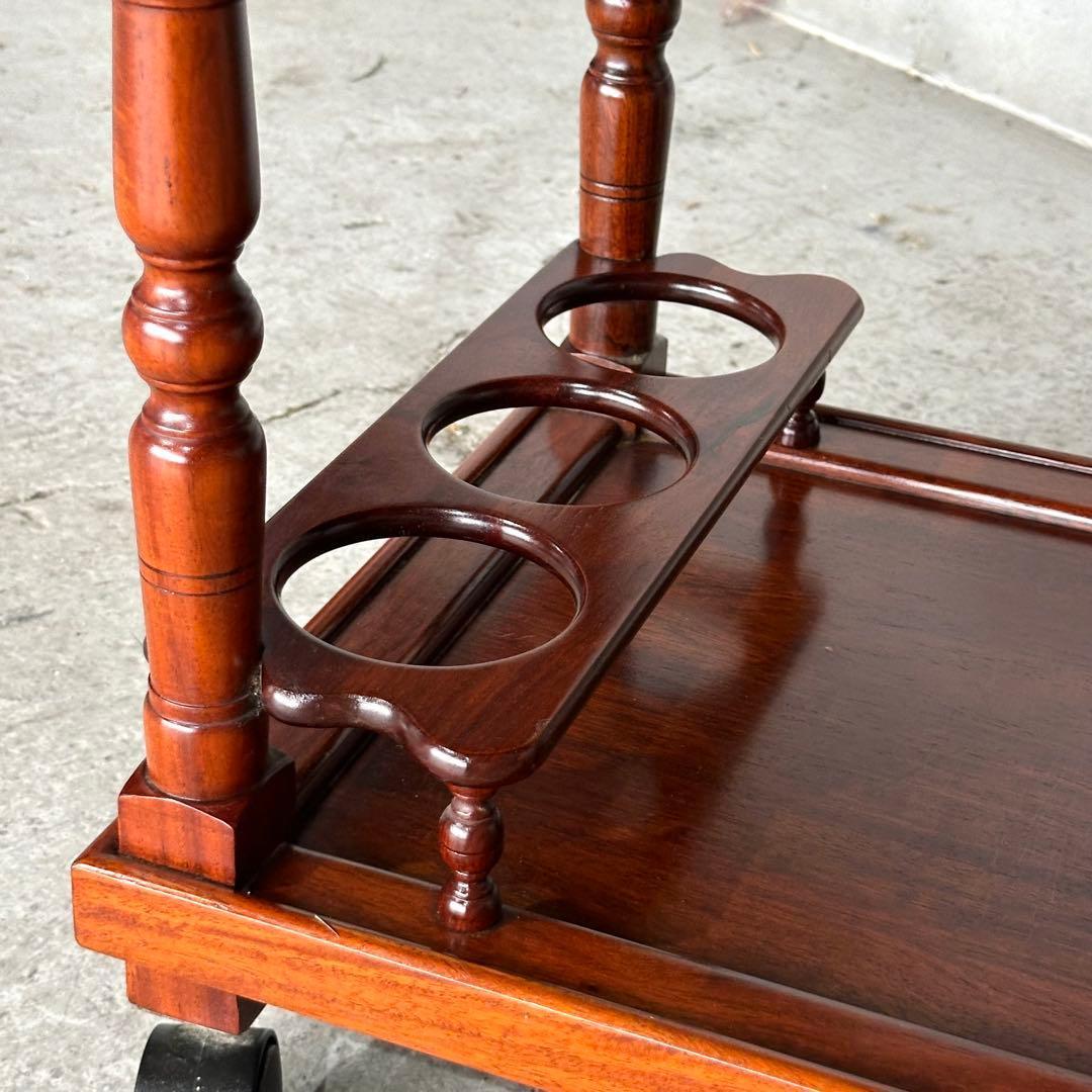 ✦ミッドセンチュリー✦ローズウッド製バーカート　キッチンワゴン バタフライ開閉式