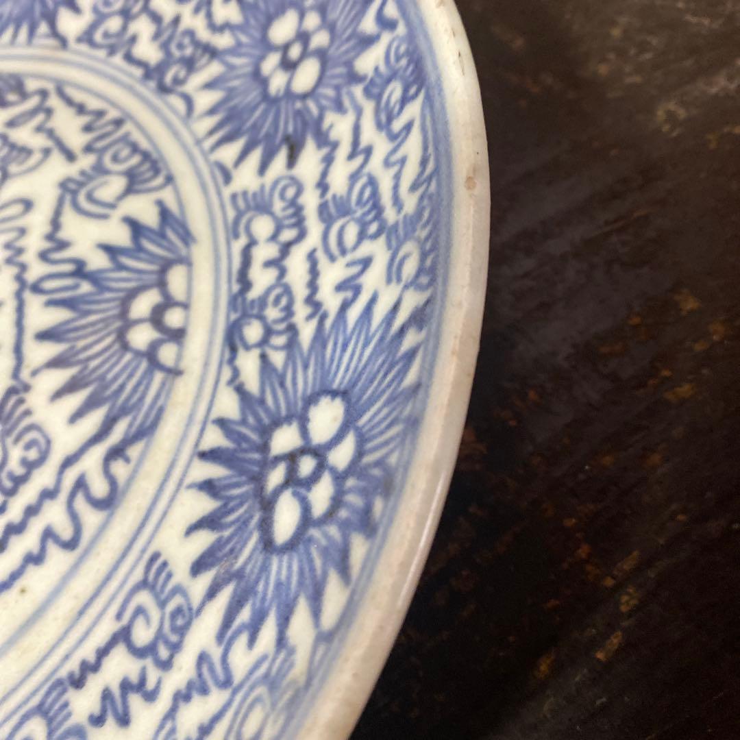 中国古玩　清朝染付皿