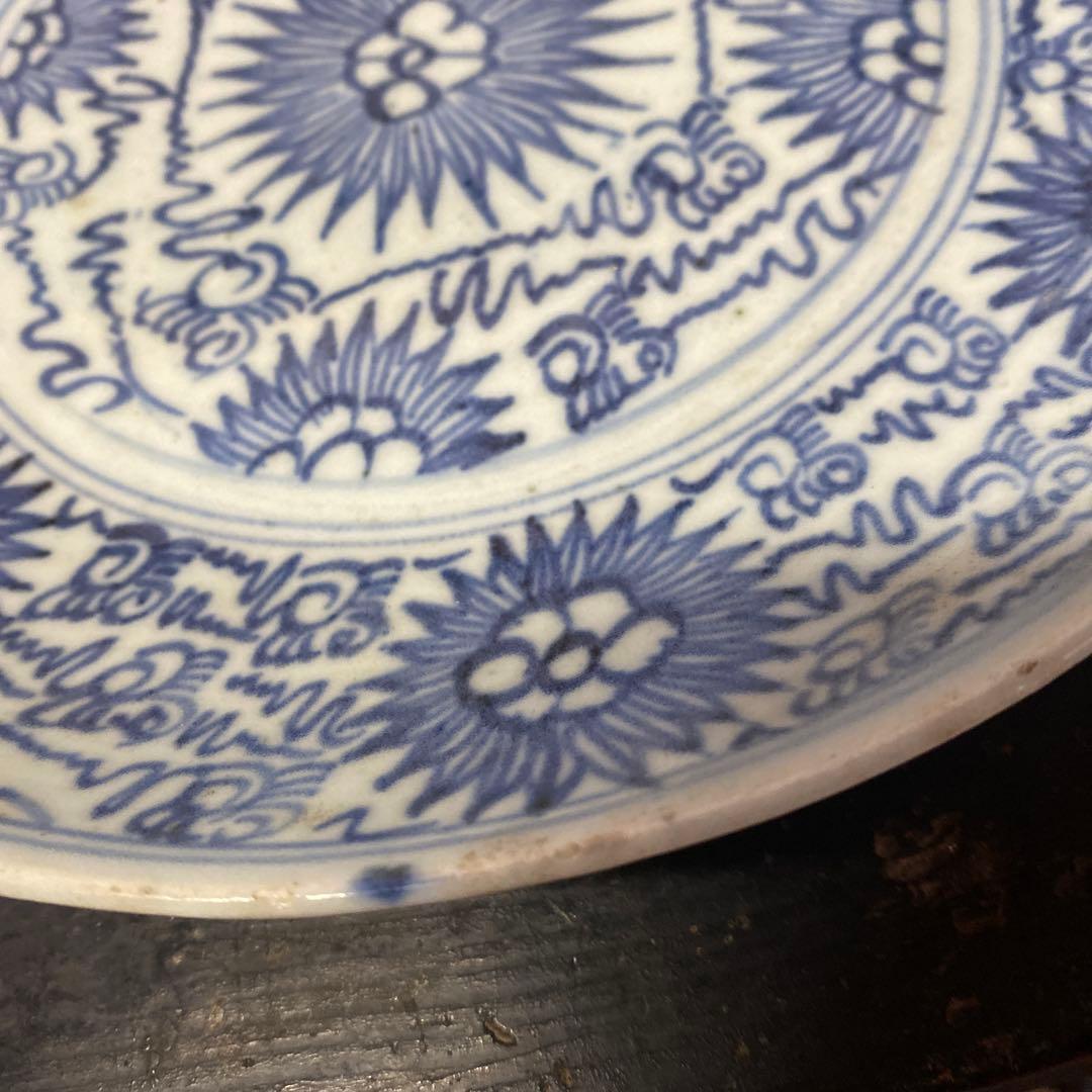 中国古玩　清朝染付皿