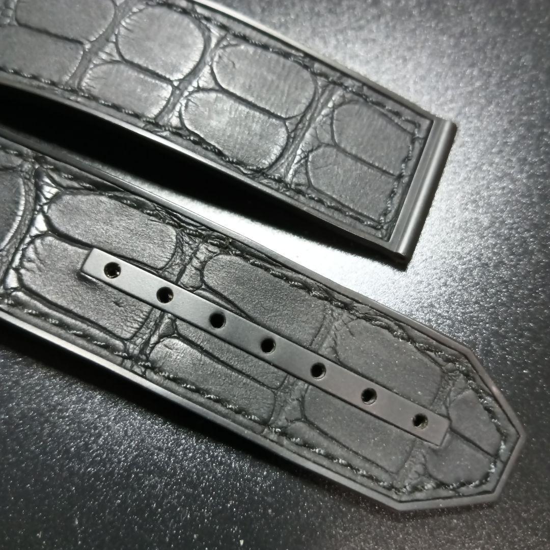 ウブロ HUBLOT ビッグバン ブラックレザー&ラバー ストラップ 中古