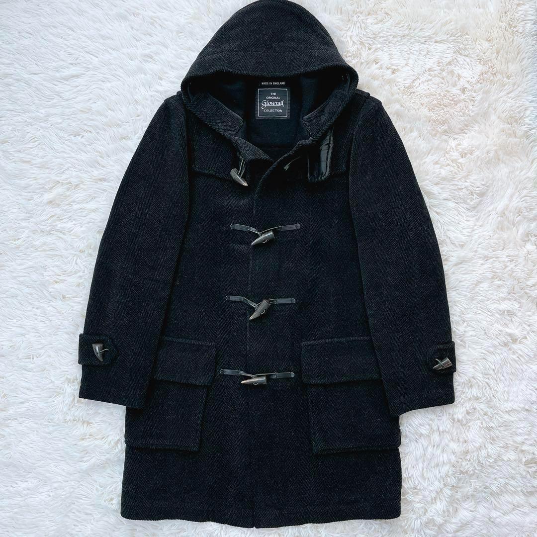 美品✨グローバーオール キングストン ヘリンボーン ダッフルコート トグル 黒