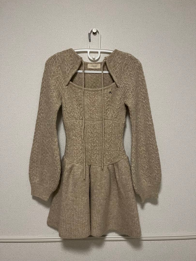 ワンピース andmary Amy cable flare mini dress