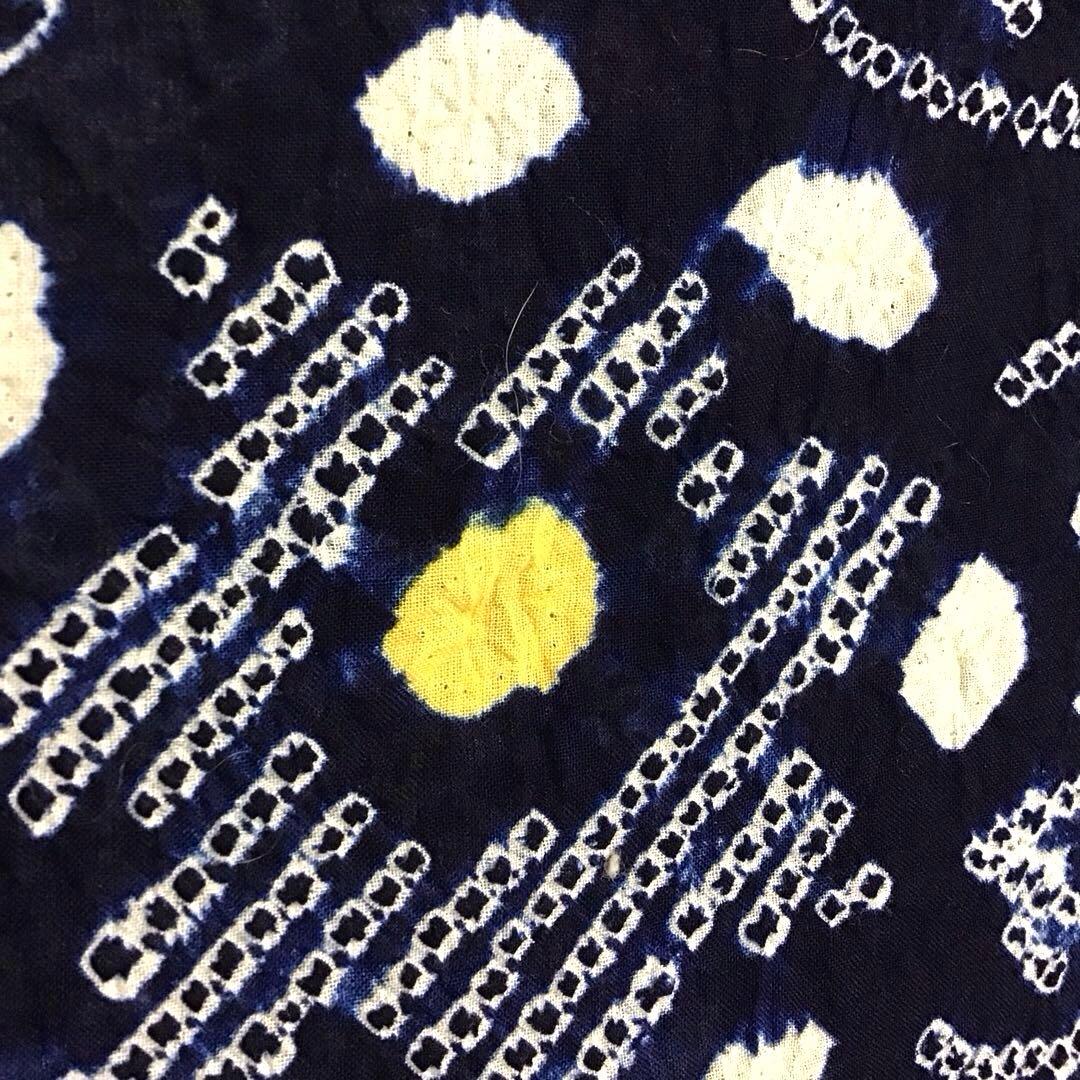 しつけ付☆未使用☆本場有松絞り☆誂え浴衣☆藍色☆身丈164☆裄丈66☆匿名発送