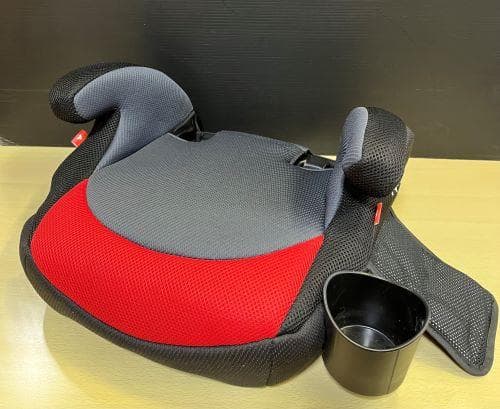 J【美品】 Aprica エアライド ジュニアシート ドリンクホルダー付 赤