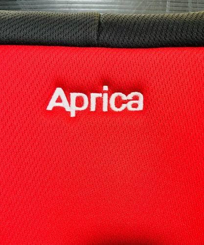 J【美品】 Aprica エアライド ジュニアシート ドリンクホルダー付 赤
