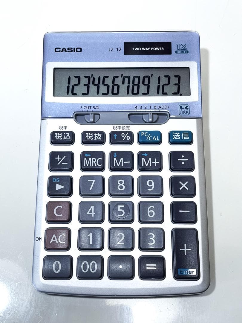 【生産終了品】即購入可 美品 CASIO JZ-12 電卓テンキー 動作確認済み