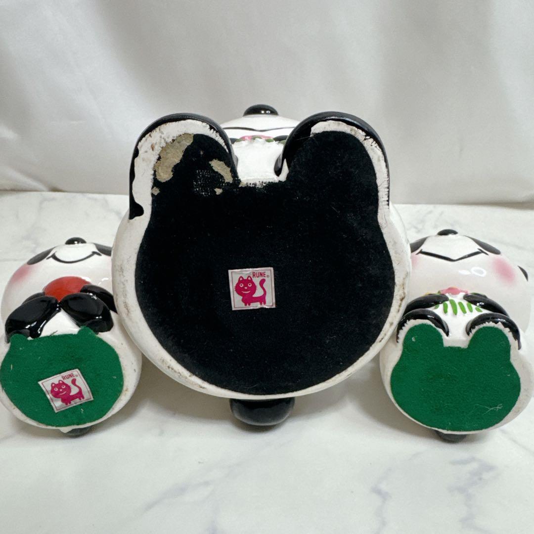 RUNE 昭和レトロ　内藤ルネ　パンダ貯金箱　ルネパンダ　陶器