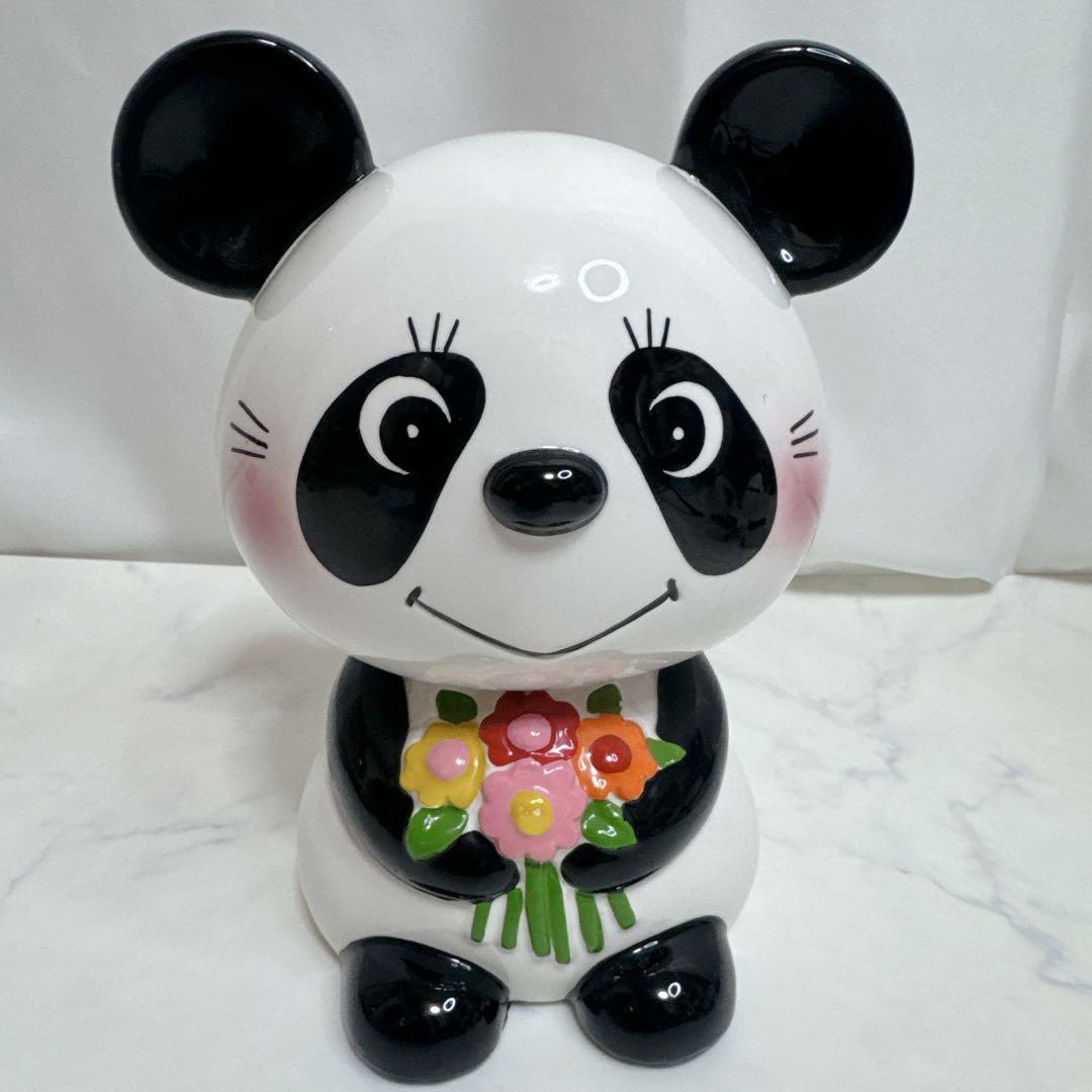 RUNE 昭和レトロ　内藤ルネ　パンダ貯金箱　ルネパンダ　陶器