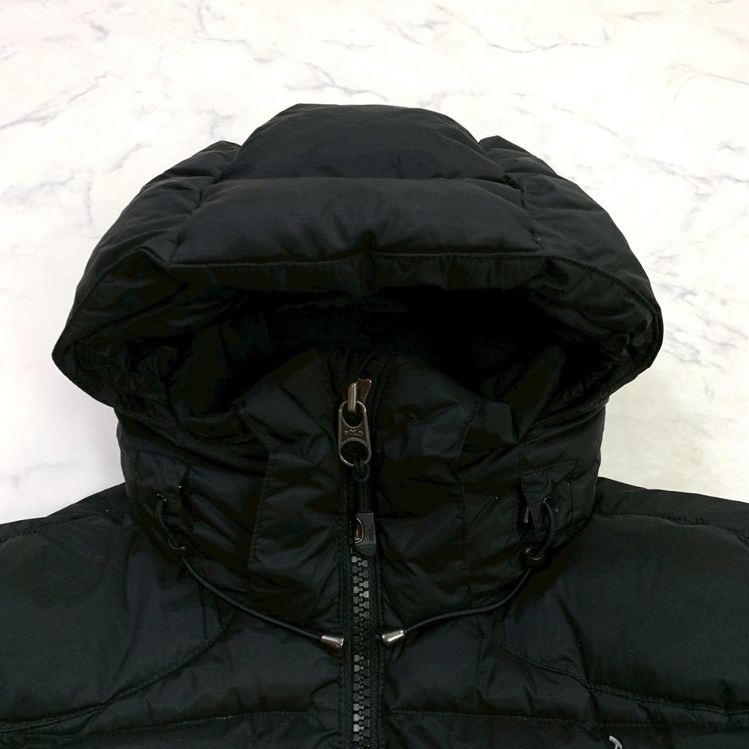 ポロラルフローレン ダウンベスト ビッグポニー 星条旗 ブラック S　D978