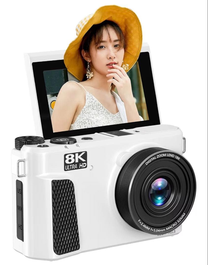 ホワイトAiMike 8K WIFI転送機能 デジタルカメラ