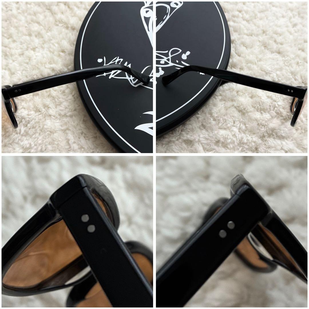 美品 stussy OWEN ブラック×ブラウン サングラス オーウェン 眼鏡