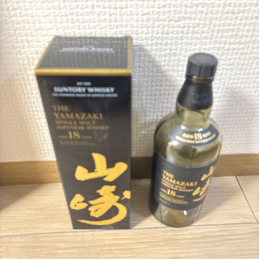 山崎 18年 ウイスキー 空ビン　箱付き