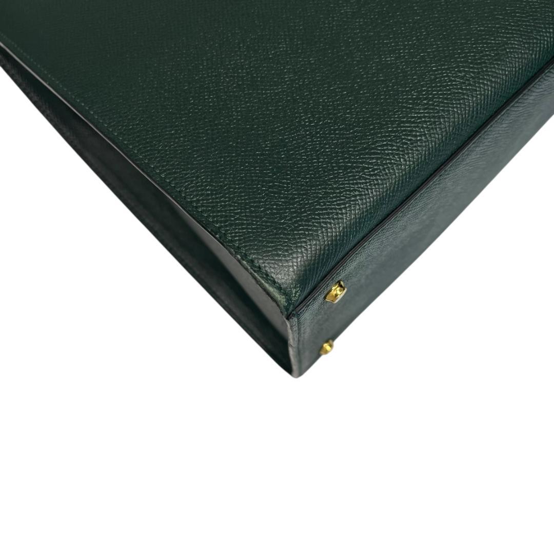 LUCIANO DUCCI 上質レザーA4対応ビジネスバッグ 深緑