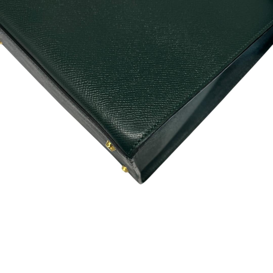 LUCIANO DUCCI 上質レザーA4対応ビジネスバッグ 深緑