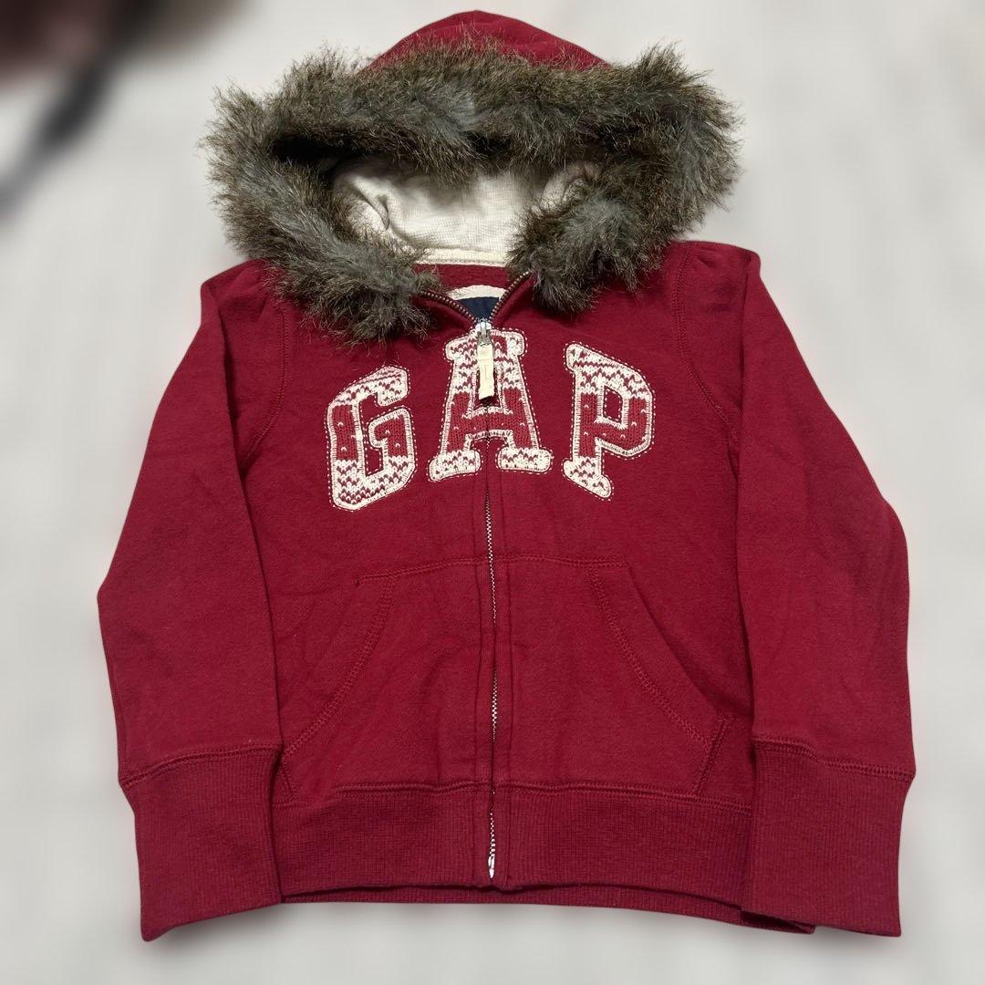 00s old GAP フルジップパーカー ファー y2k 平成ギャル 90s