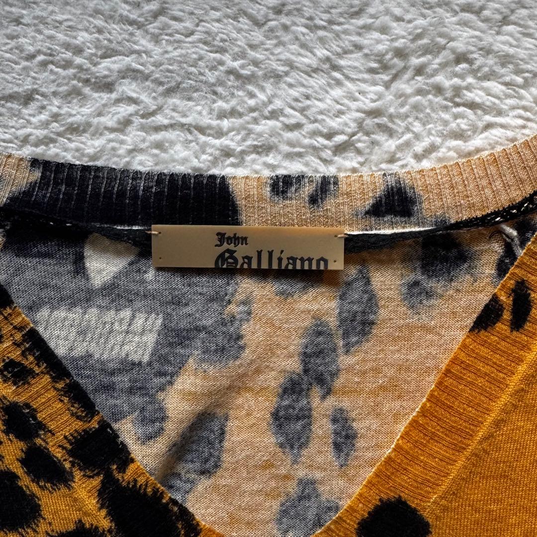 トップス John Galliano leopard light Knit archive