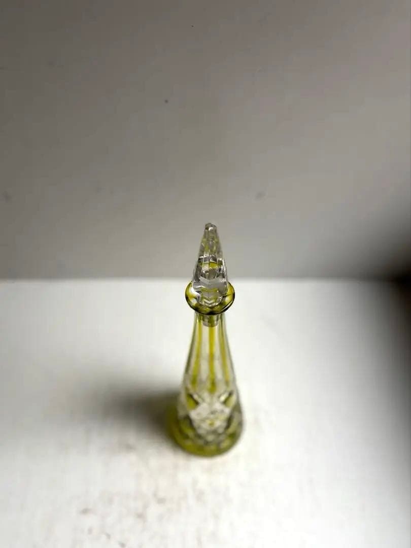 602 BACCARAT オールドバカラ ラグニーLAGNY カラフ 黄色被せ