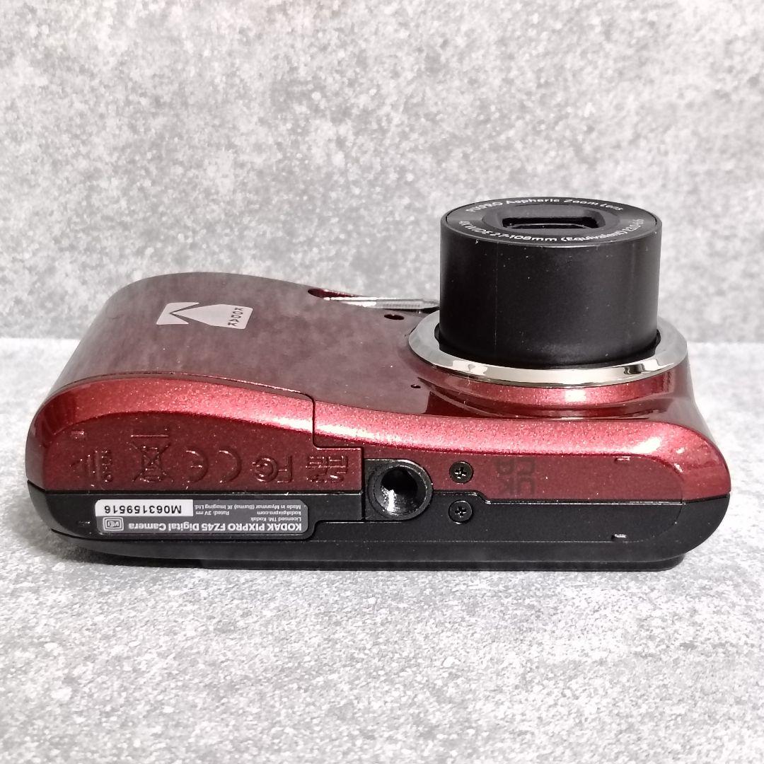 単3電池で使える KODAK PIXPRO FZ45 レッド コンパクトデジカメ