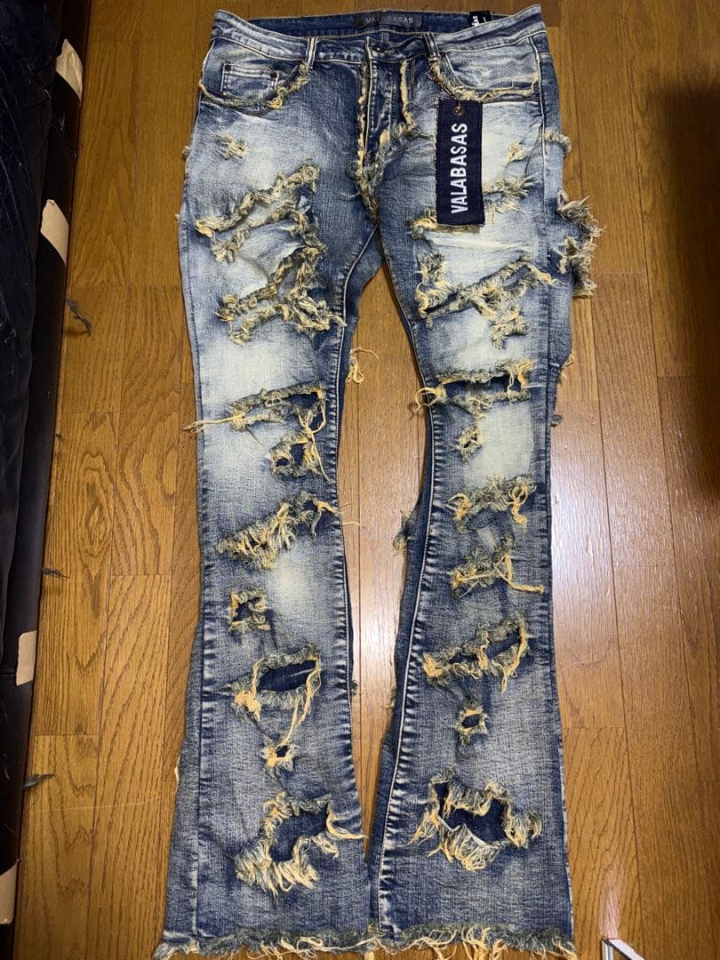 VALABASAS ダメージデニムパンツ
