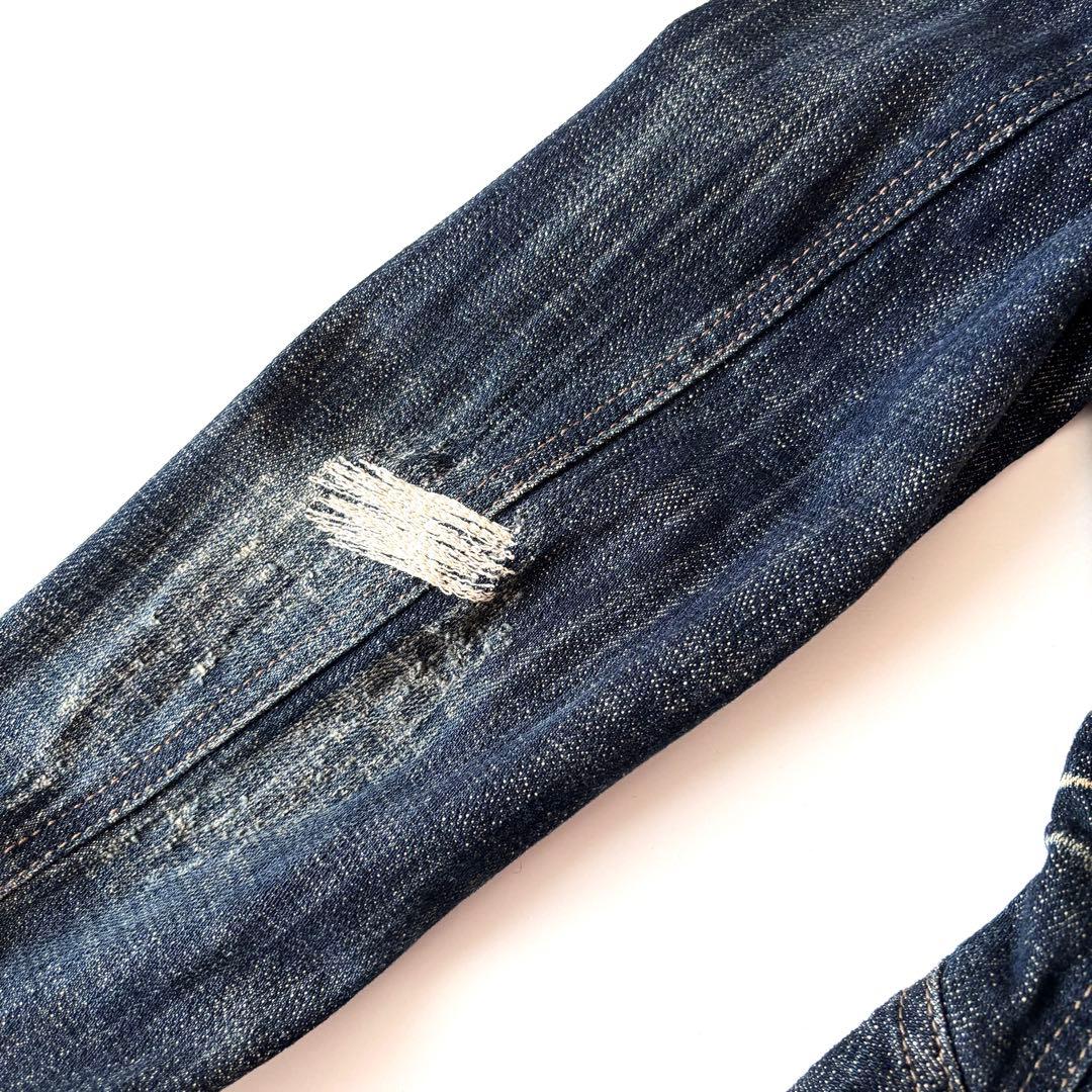 ARMANIアルマーニジーンズ♪ジャケット ダメージ加工デニム イタリア