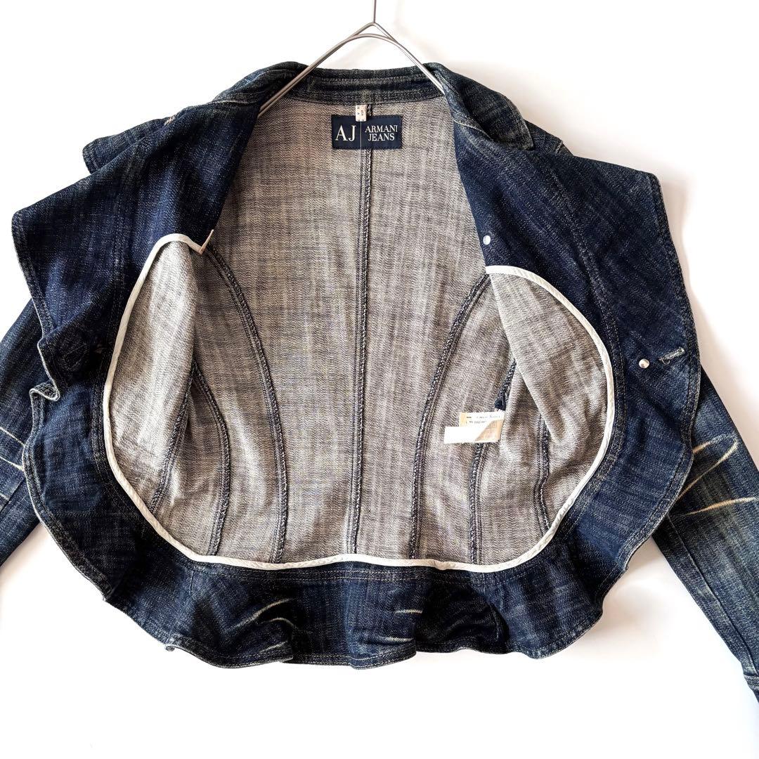 ARMANIアルマーニジーンズ♪ジャケット ダメージ加工デニム イタリア