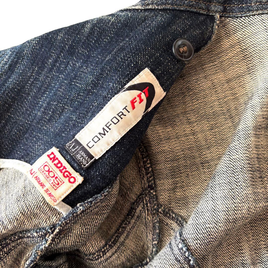 ARMANIアルマーニジーンズ♪ジャケット ダメージ加工デニム イタリア