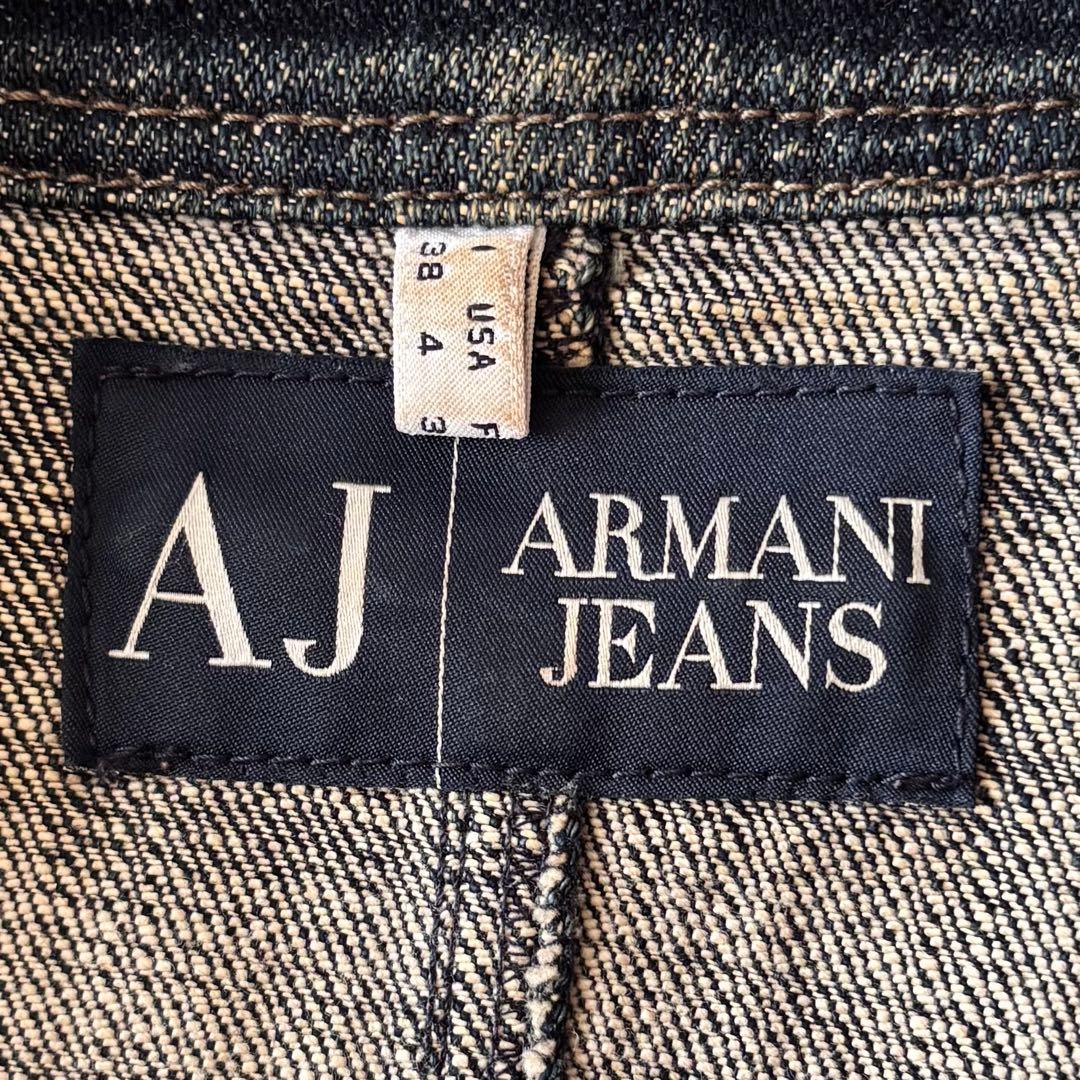 ARMANIアルマーニジーンズ♪ジャケット ダメージ加工デニム イタリア