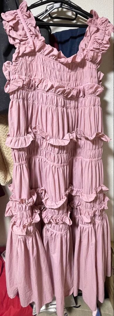 PERNA フリルキャミワンピース ピンク