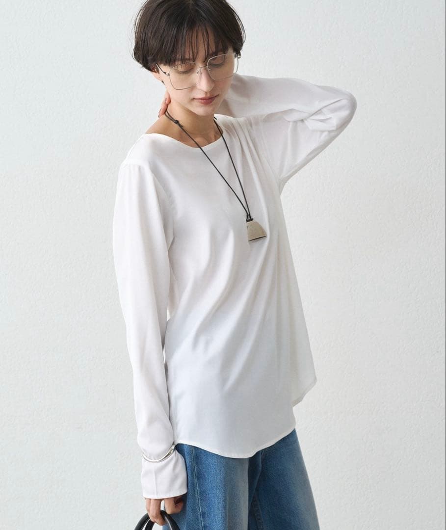 【完売品】loungedressサテンロンTブラウス