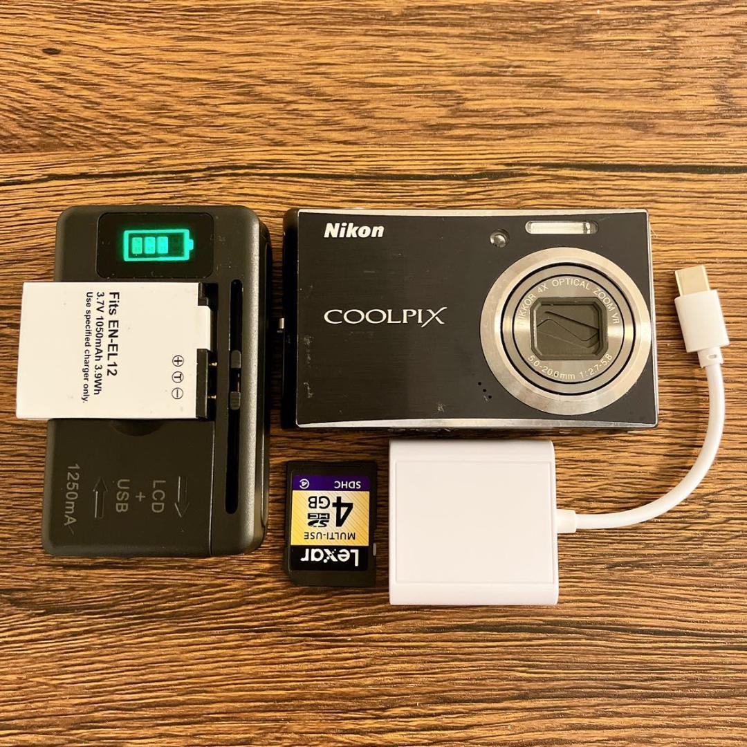 【動作品】ニコン Nikon COOLPIX S610 ブラック　デジタルカメラ
