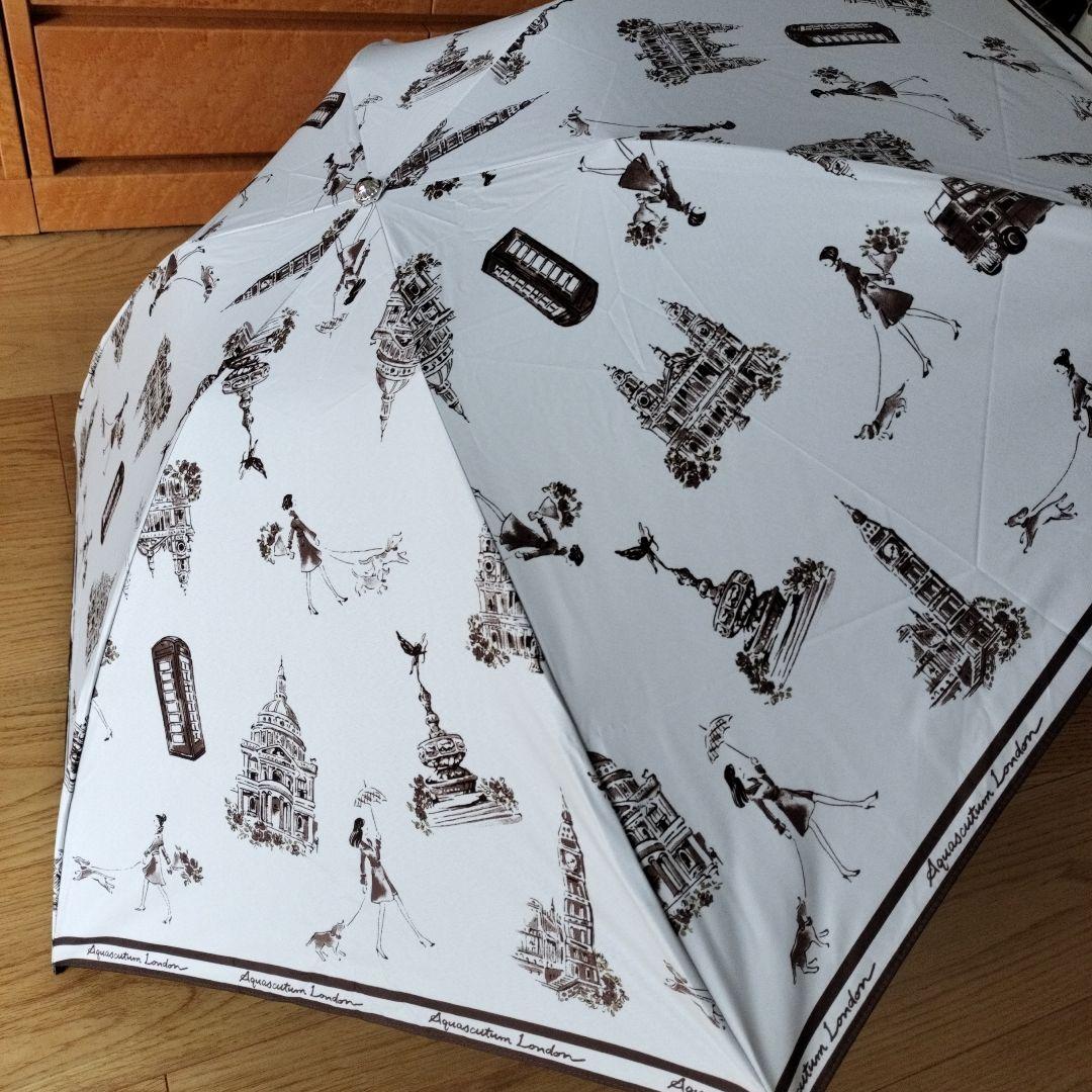 Aquascutum花柄 折りたたみ傘 晴雨兼用