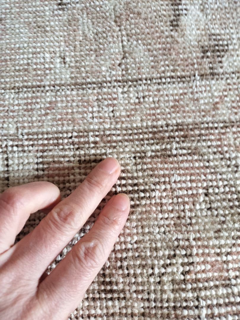 【ココ】大きめ/ピーチピンクとベージュのニュートラルラグNo.721