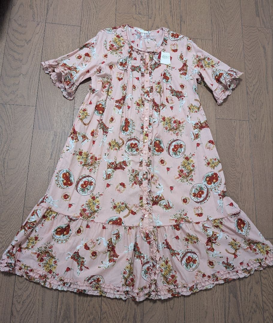 (未使用品タグ付き)ピンクハウス　カルーセル柄ロミディワンピース ピンク