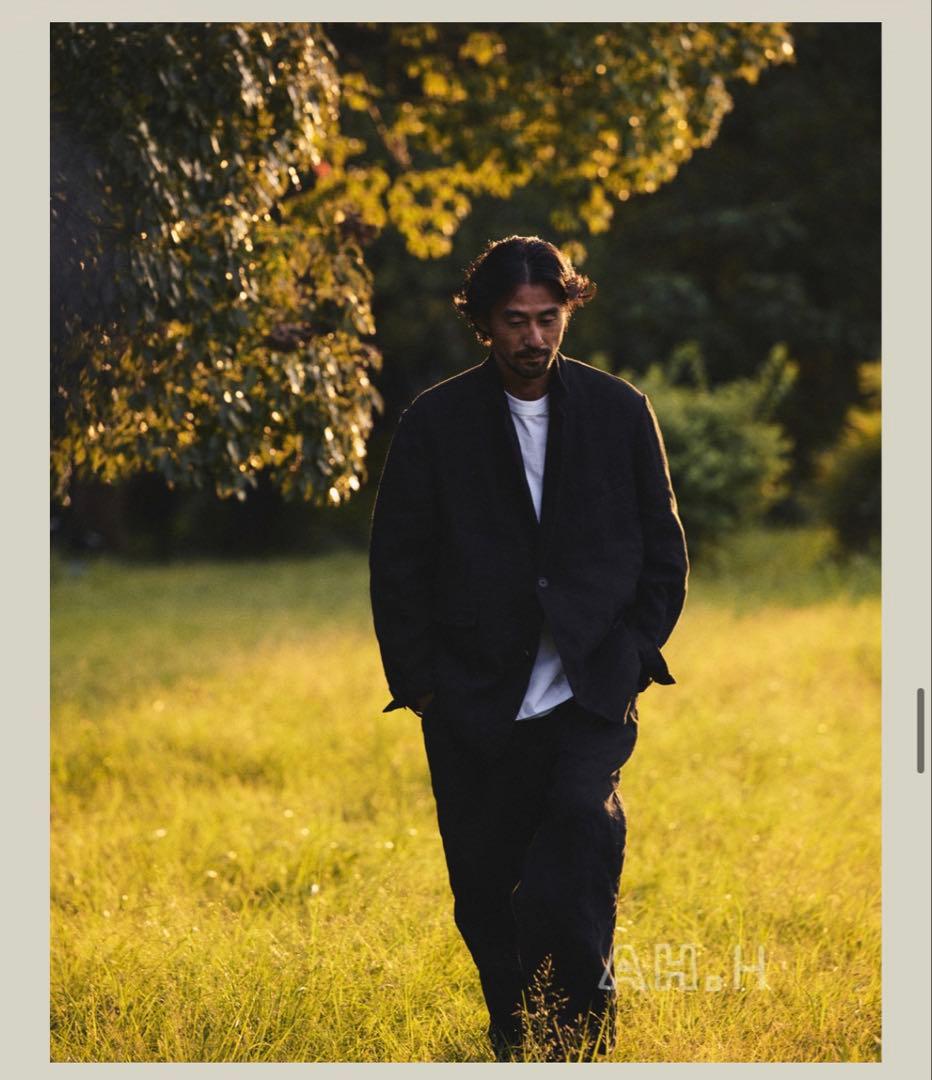 T*y様 CAHLUMN Linen Tailored Jacket ネイビー