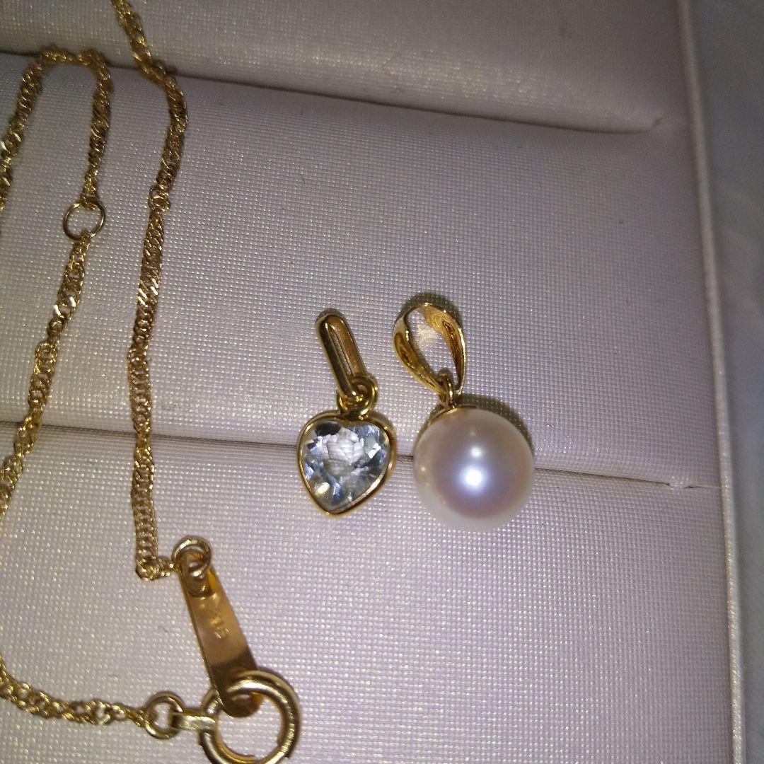 K18金ネックレスペンダントトップ2つ