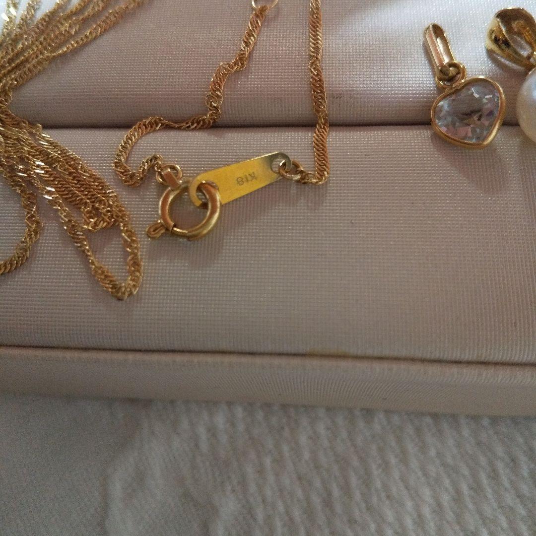 K18金ネックレスペンダントトップ2つ