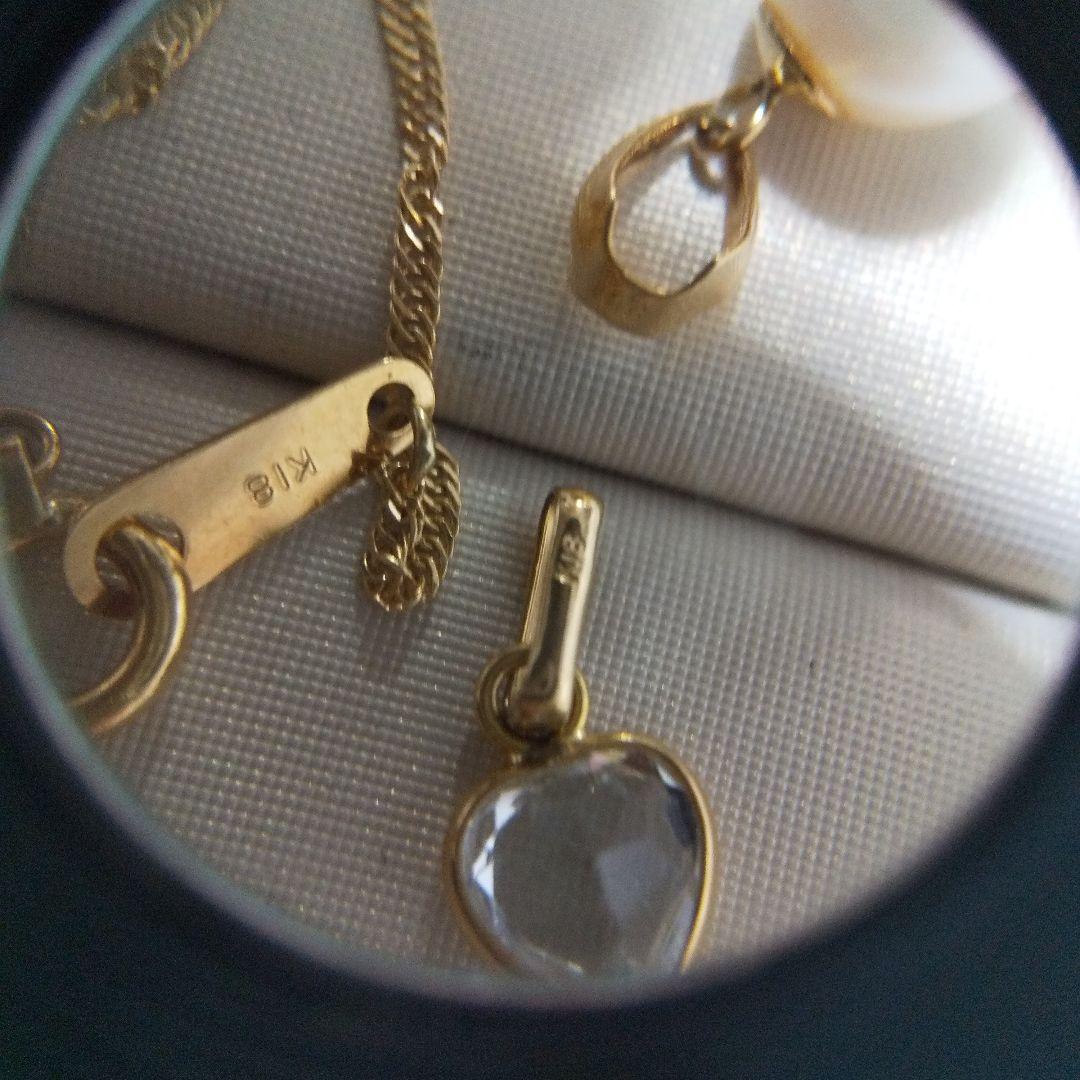 K18金ネックレスペンダントトップ2つ