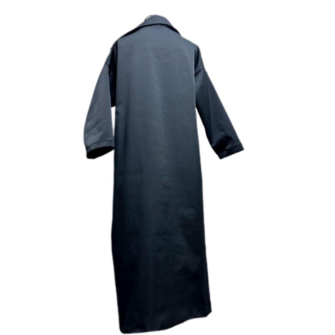 振袖　着物リメイク　ドレス　黒×金彩入り辻が花　和柄　ワンピース　ハンドメイド