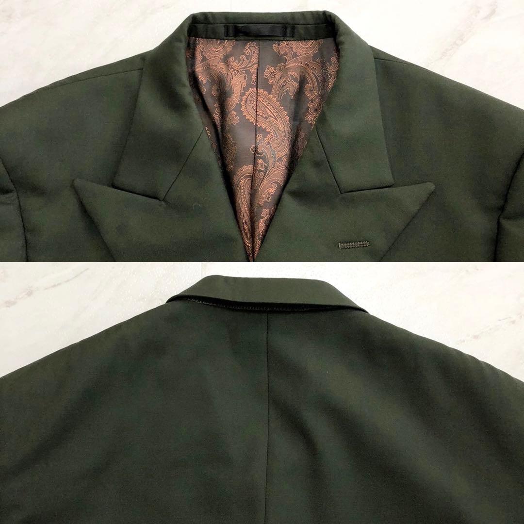極美品✨銀座グローバルスタイル×カノニコ生地 ダブル オーダースーツ ペイズリー