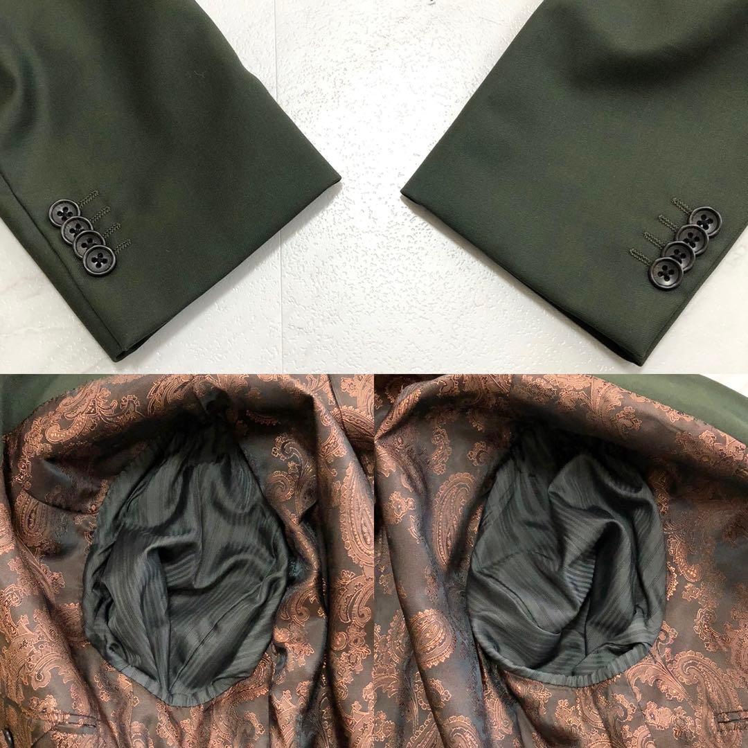 極美品✨銀座グローバルスタイル×カノニコ生地 ダブル オーダースーツ ペイズリー