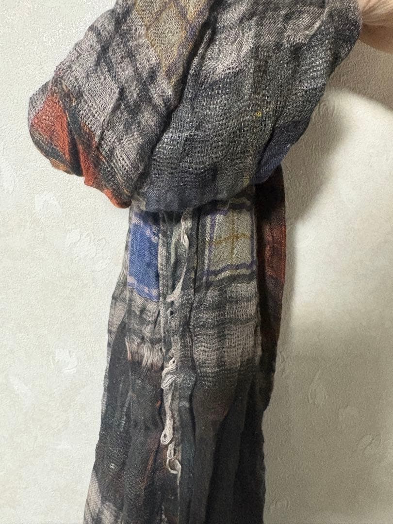 ジョニーデップ着用　ファリエロサルティ　マルチカラーチェック柄コットンストール