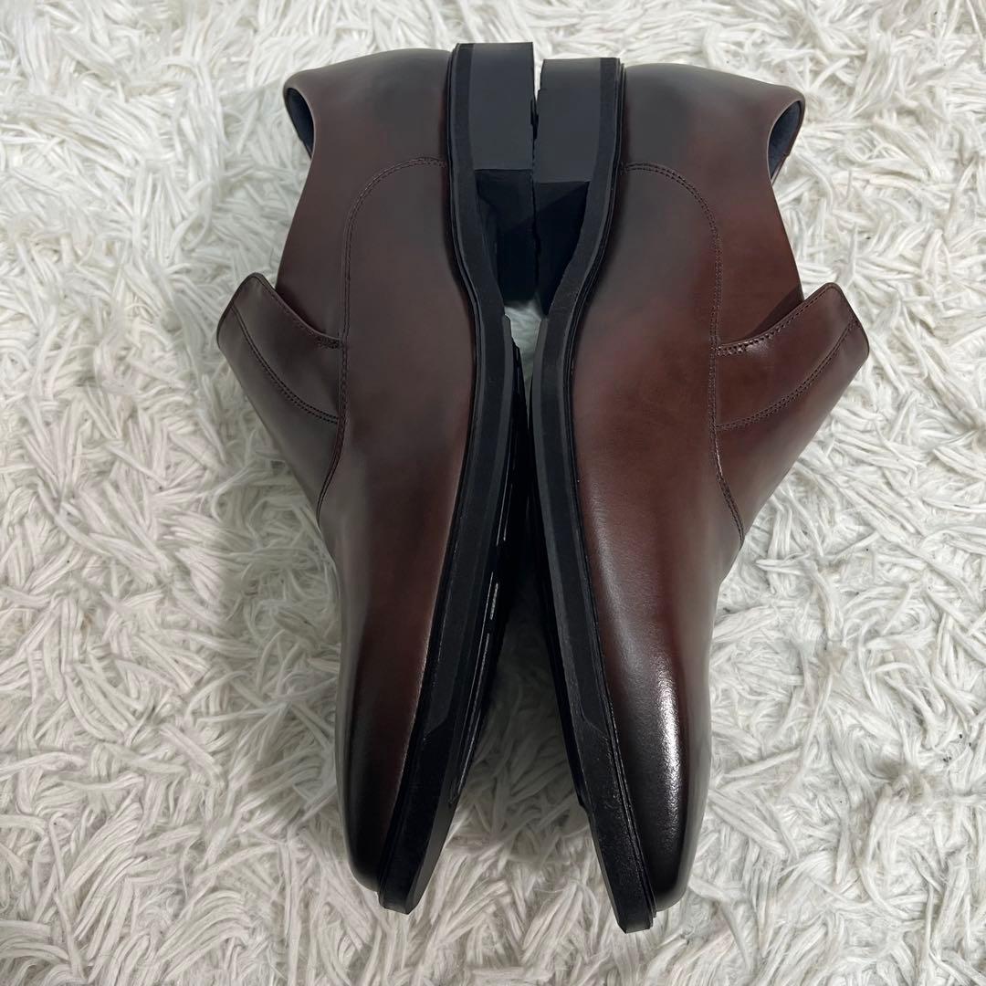 【未使用品】アシックス　ランウォーク　ブラウンレザー スリッポン 25cm