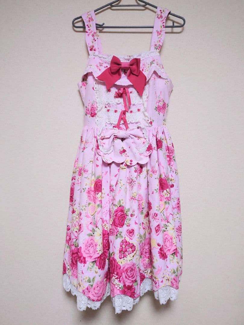 BABY スローモーションブーケ柄　ピンク カチューシャ付き