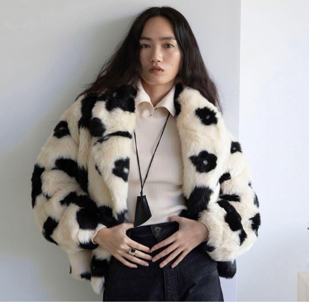 searoomlynn ECOファーミディアム Collarコート Flower