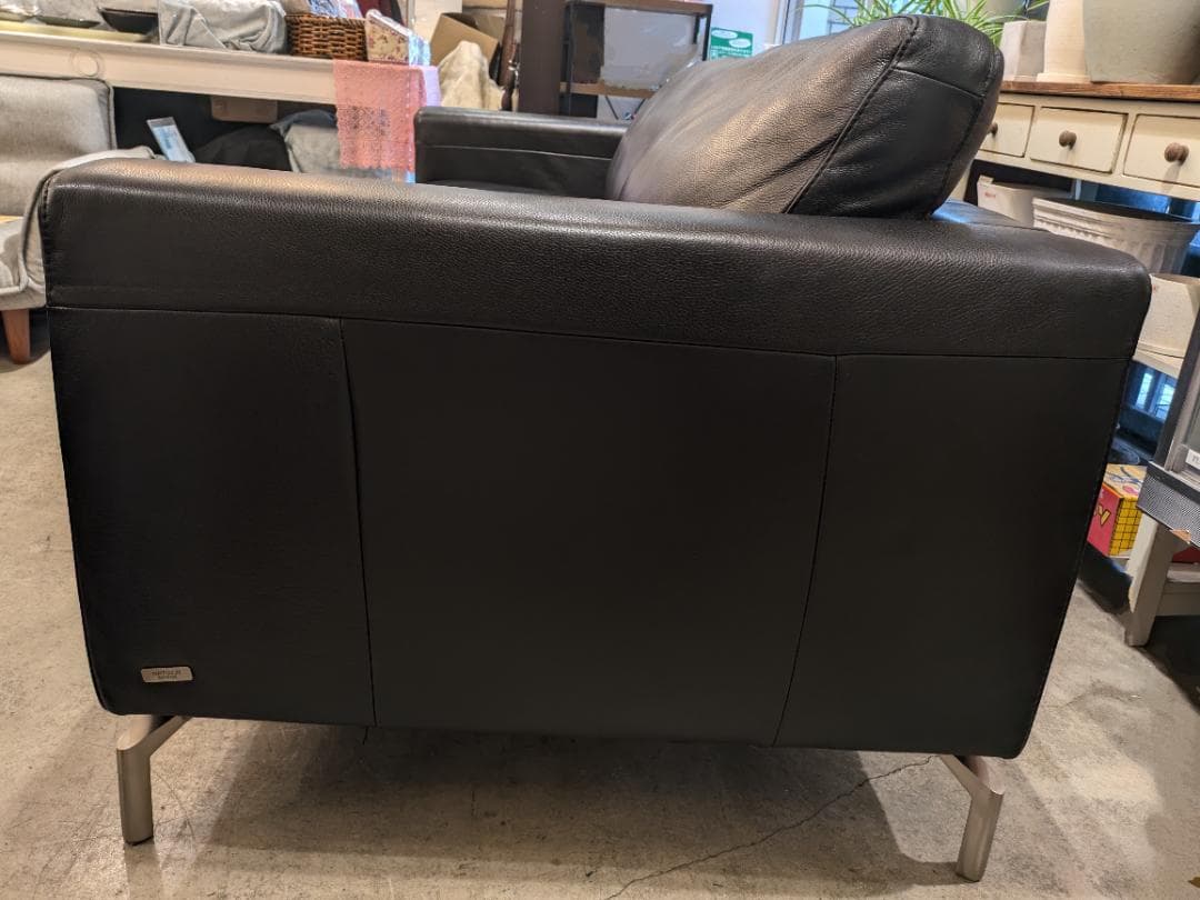 【極美品】 NATUZZI 3人 ソファ ITALIA ナツッジ イタリア 本革