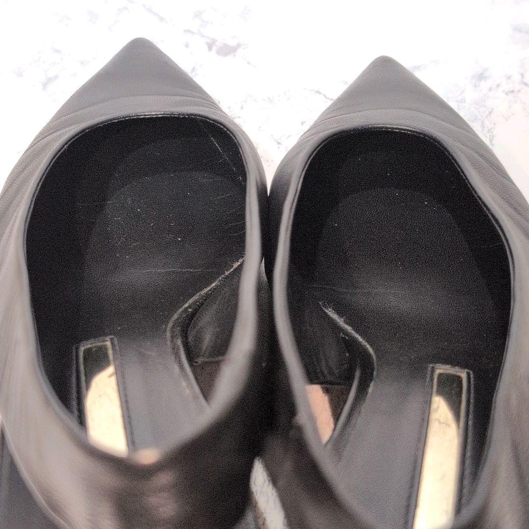 美品✨️ブレンタ レザー ミュール スリングバック ポインテッド パンプス 本革