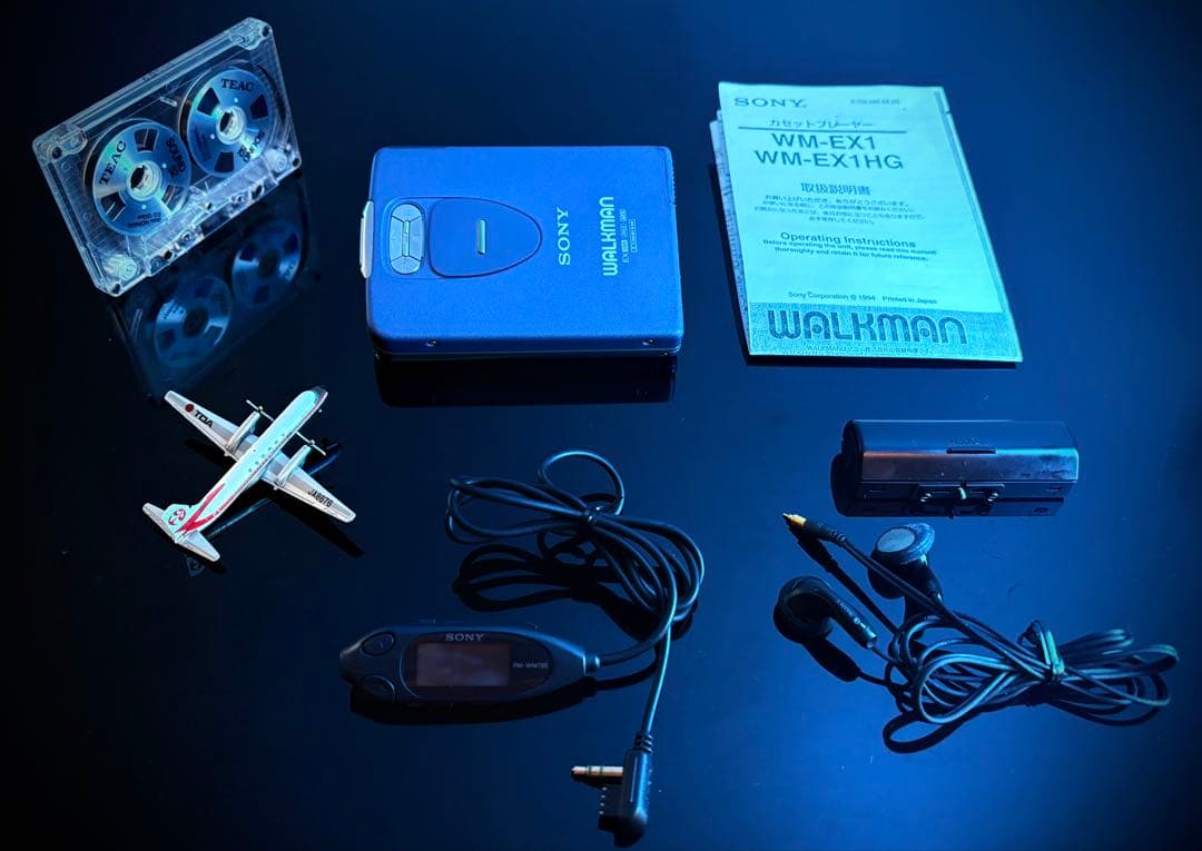 カセットウォークマン SONY WM-EX1「整備済み、完動超美品」稀少青色‼️