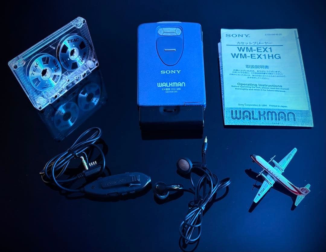 カセットウォークマン SONY WM-EX1「整備済み、完動超美品」稀少青色‼️