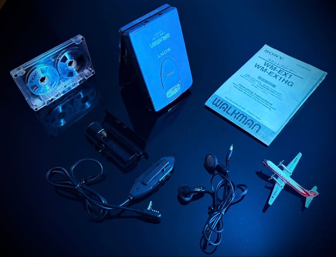 カセットウォークマン SONY WM-EX1「整備済み、完動超美品」稀少青色‼️