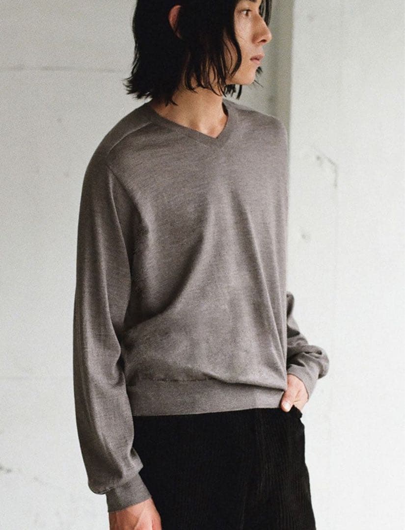 トップス LIDNM/W/Si/Ca 18G V Neck Knit